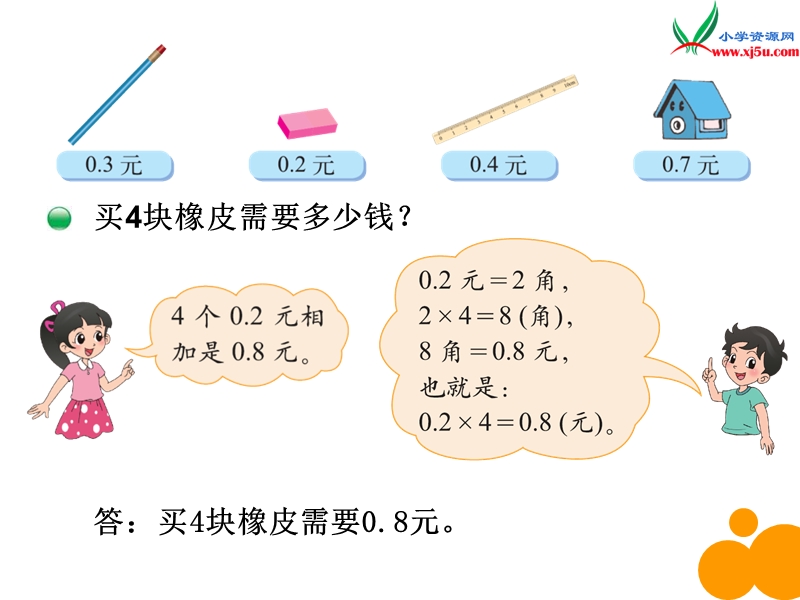 北师大版（2014秋）四年级数学下册课件：第3单元 买文具.ppt_第2页