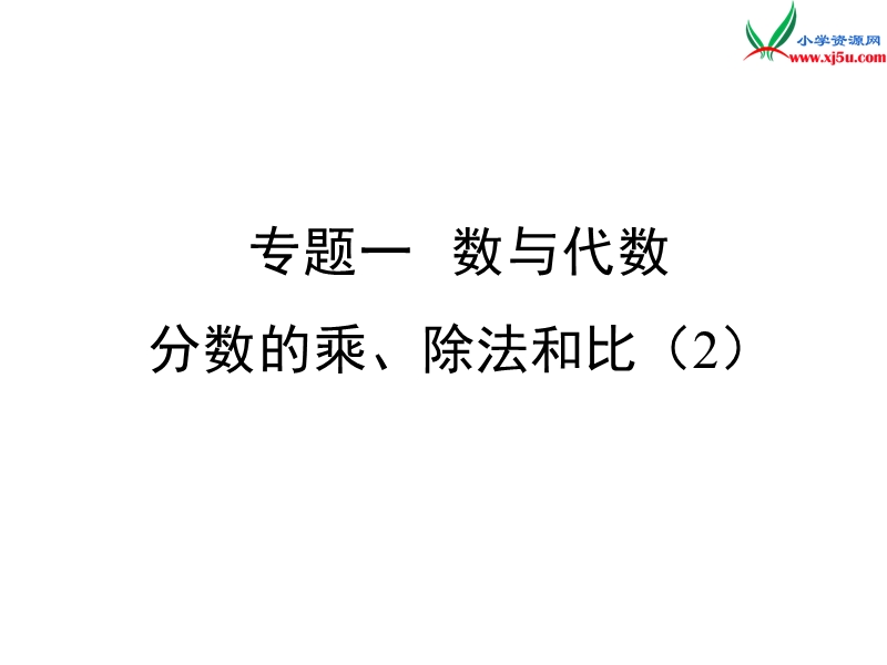 （人教新课标）六年级上册数学课件 第九单元 专题一 数与代数 分数的乘、除法和比（2）.ppt_第1页