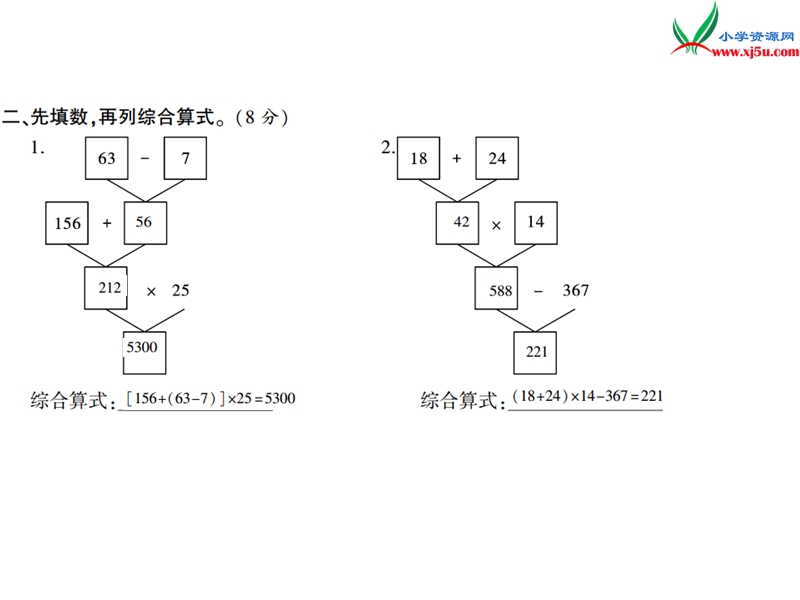 2018年 （苏教版）四年级上册数学作业课件第七单元 单元达标检测.ppt_第2页