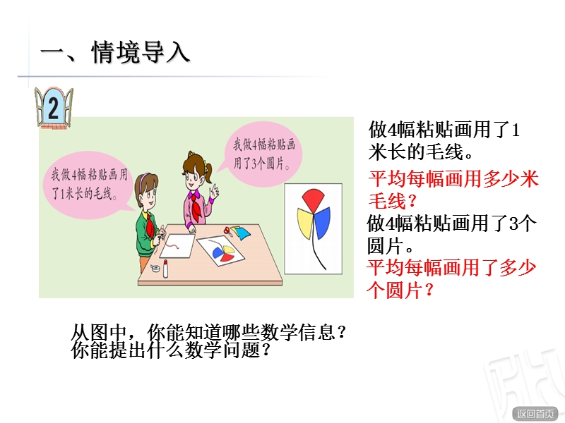 2016春青岛版数学五下第三单元《剪纸中的数学》（分数与除法）课件.ppt_第2页