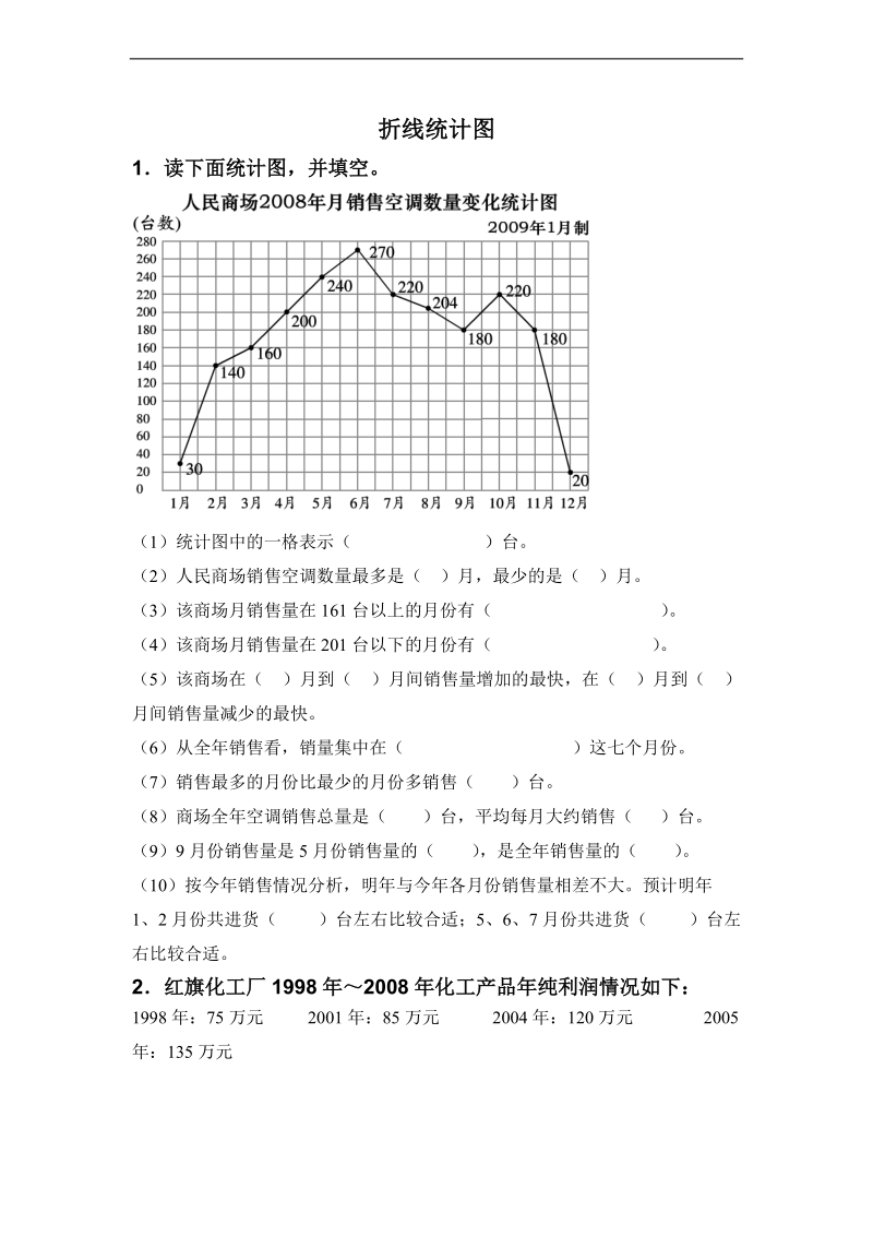 （人教新课标）六年级数学下册 折线统计图 1.doc_第1页