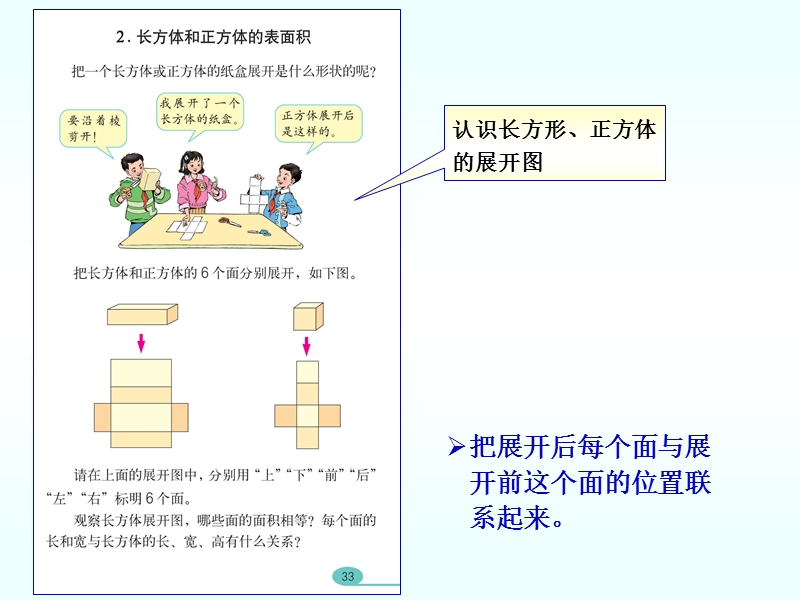 （北京课改版）五年级下册数学第一单元2. 长方体和正方体的表面积 (1).ppt_第1页