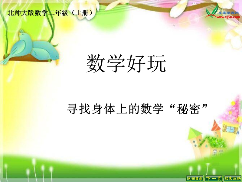 （北师大版 2014秋） 二年级数学上册 8.7《寻找身体上的数学“秘密”》 ppt课件1.ppt_第1页