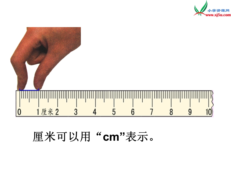 （人教版）二年级数学上册第1单元第1课时 认识厘米 用厘米量.ppt_第3页