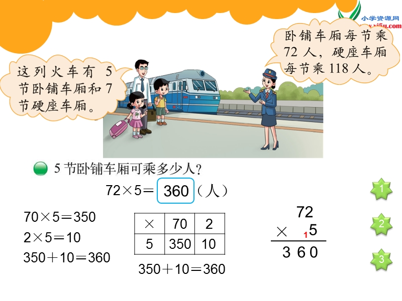 2017秋北师大版数学三年级上册第六单元《乘火车》ppt课件2.ppt_第3页