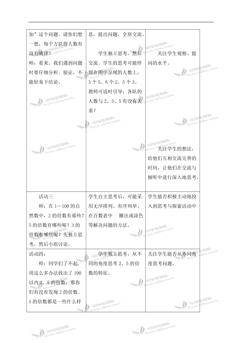 （青岛版五年制）四年级数学下册教案 因数与倍数 2.doc_第2页