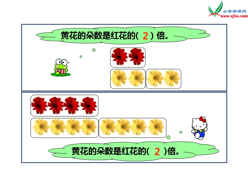 （西师大版）二年级上册数学第六单元 第11课时 倍的认识（1）.ppt_第3页