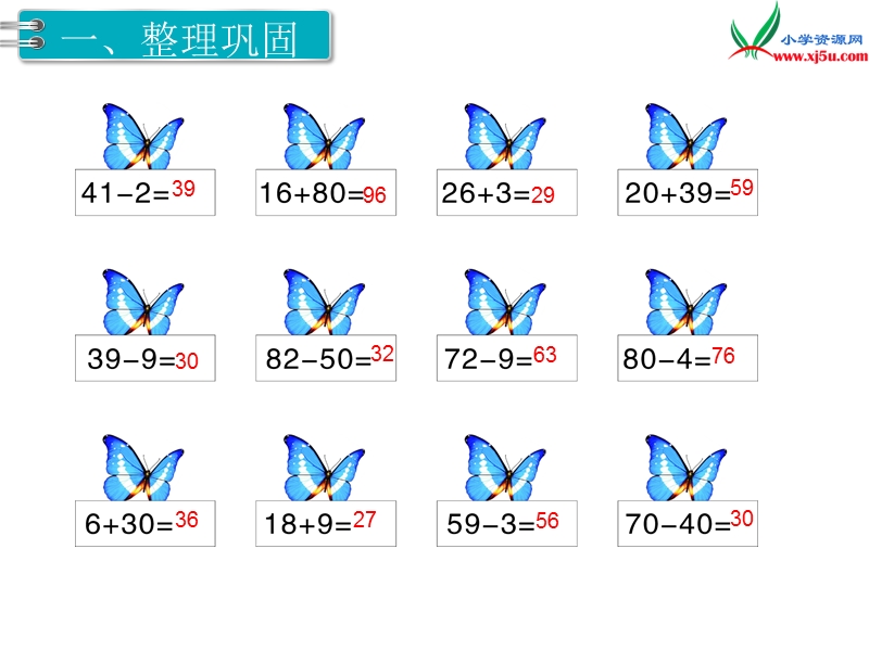 2017秋二年级数学上册课件第2单元 第15课时 整理和复习【人教新课标】.ppt_第2页