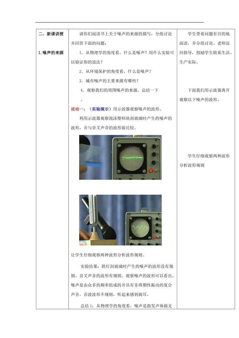 [新人教版]山东省枣庄市峄城区吴林街道中学2018年八年级物理上册第二章 2.4噪声的危害和控制 教案.doc_第3页