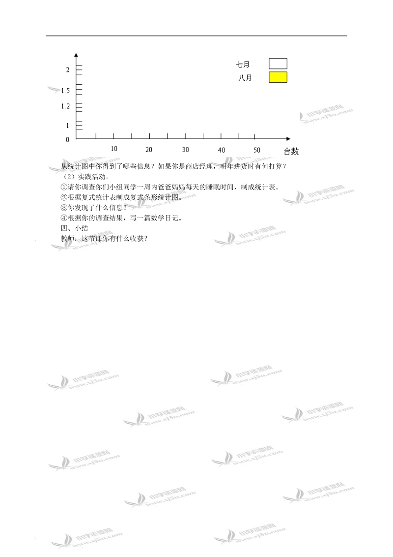 （人教新课标）四年级数学教案 纵向复式条形图.doc_第2页