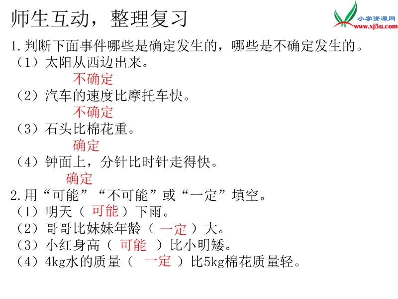 人教新课标（2014秋 ）六年级下册 第6单元3.统计与概率 第2课时 可能性.ppt_第2页