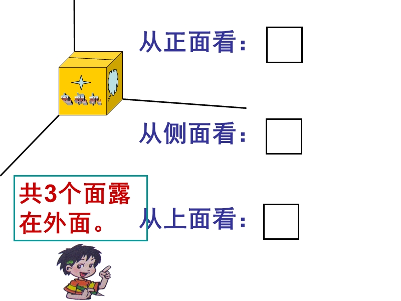 （北京课改版）五年级下册数学第六单元1 露在外面的面(1).ppt_第3页