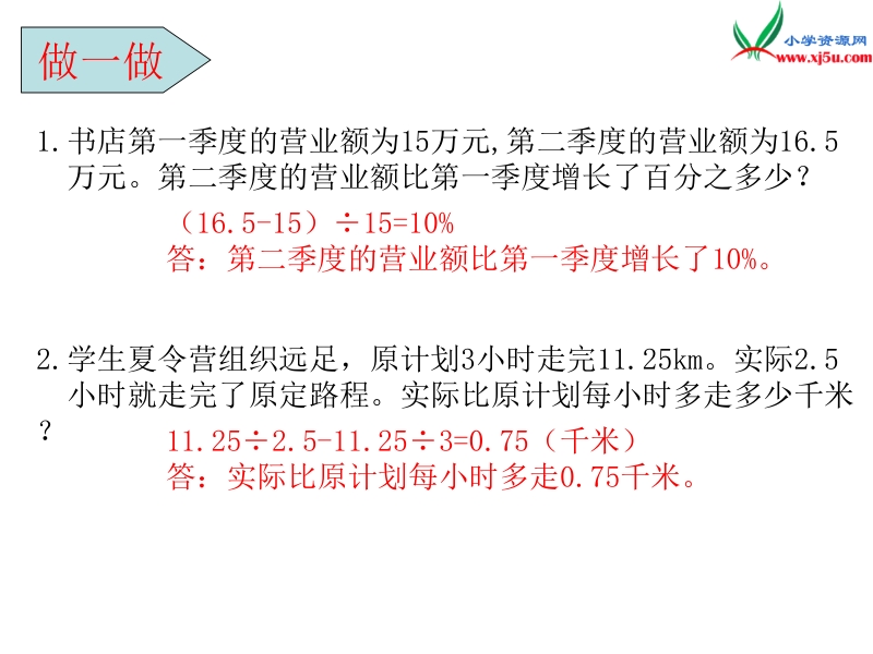 （人教新课标）2016春六年级数学下册第6单元 1数与代数 第5课时 解决问题.ppt_第3页