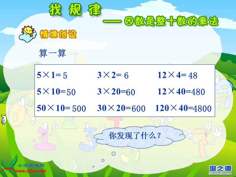 （青岛版五年制）二年级数学下册课件 找规律 因数是整十数的乘法.ppt_第2页