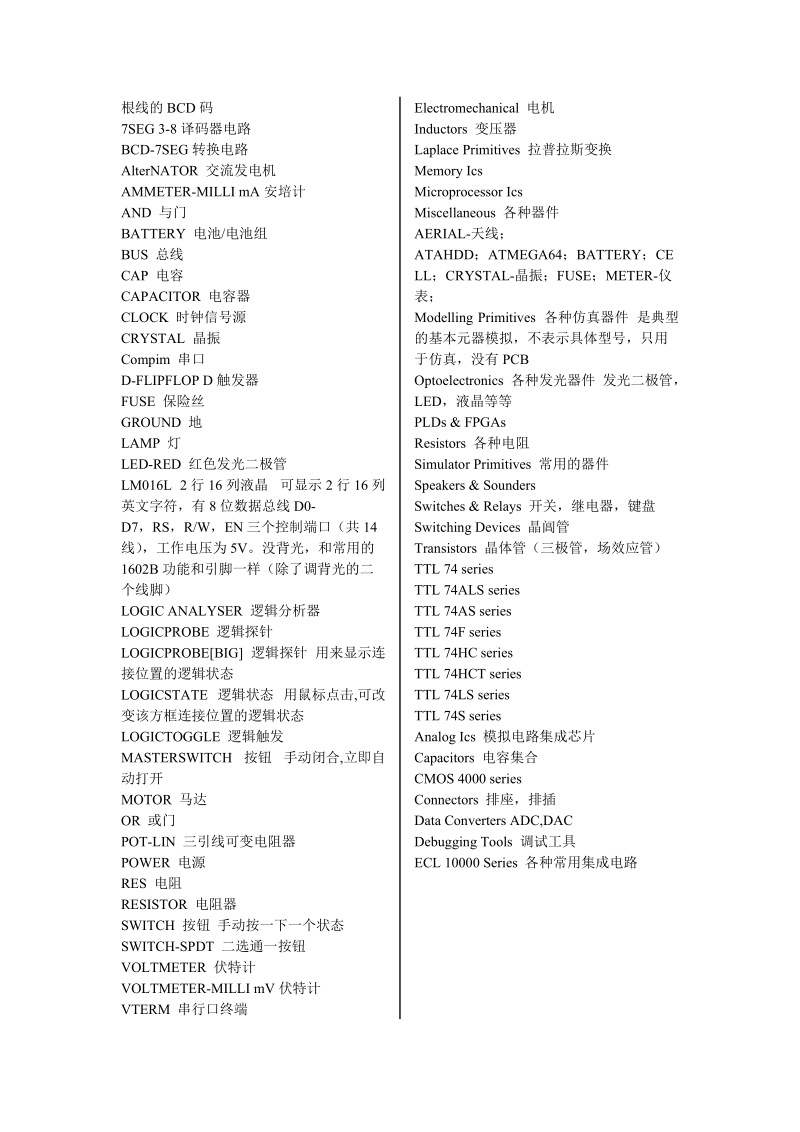 PROTEUS元件库元件名称及中英对照.doc_第2页