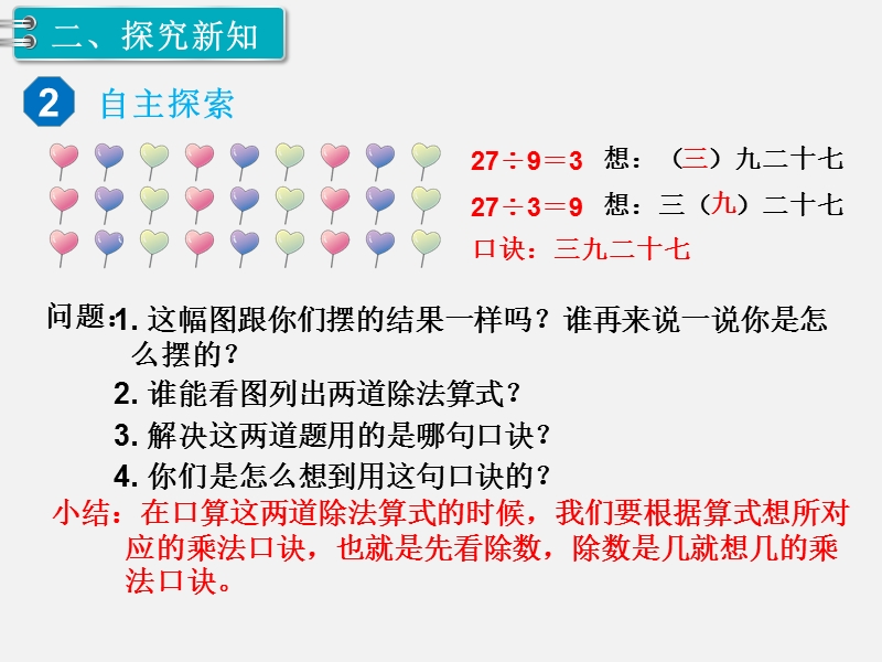 二年级下数学课件第2课时  用9的乘法口诀求商人教新课标（2014秋）.ppt_第3页