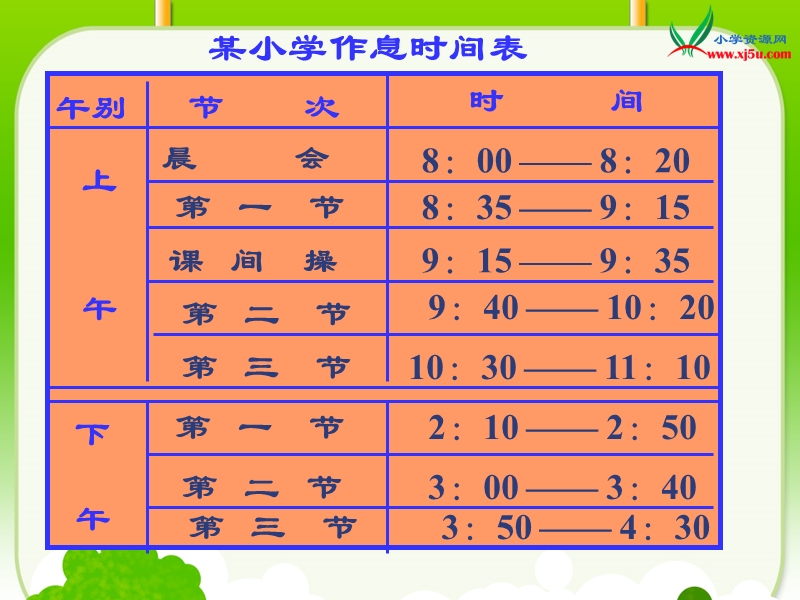 2016春西师大版数学二下《时分的认识》ppt课件.ppt_第3页