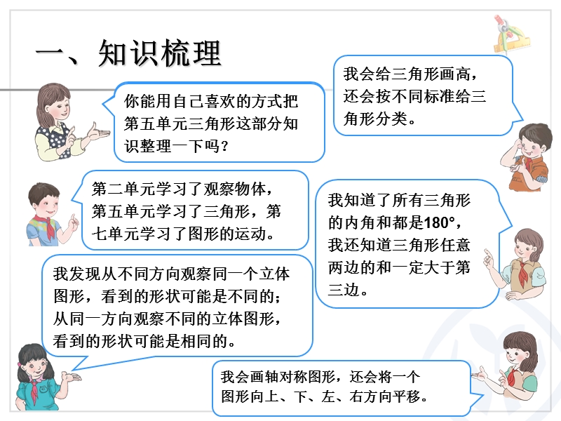 2016（人教新课标 2014秋）小学四年级数学下册 10.3图形与几何 课件.ppt_第2页