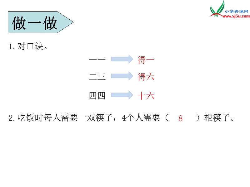 2017年（人教版）二年级数学上册第4单元第5课时 2、3、4的乘法口诀（2）.ppt_第3页