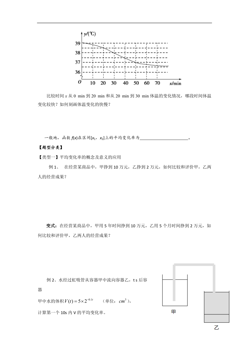 江苏省高中数学苏教版选修1-1学案：3.1.1　平均变化率.doc_第2页