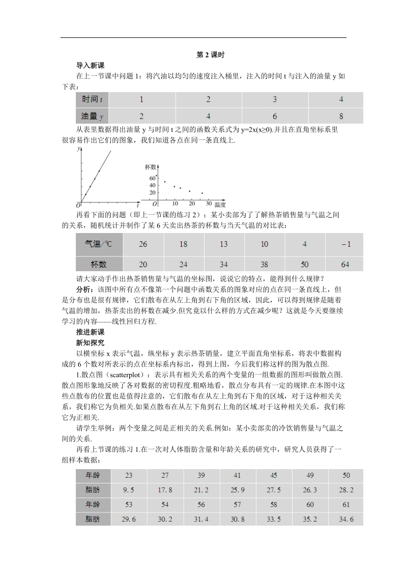 2017学年高中数学苏教版必修3教案：2.4线性回归方程第二课时 word版含解析.doc_第1页