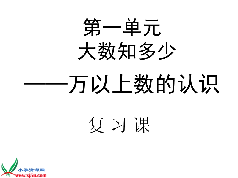 （青岛版）四年级数学上册课件 大数知多少 万以上数的认识 复习.ppt_第1页