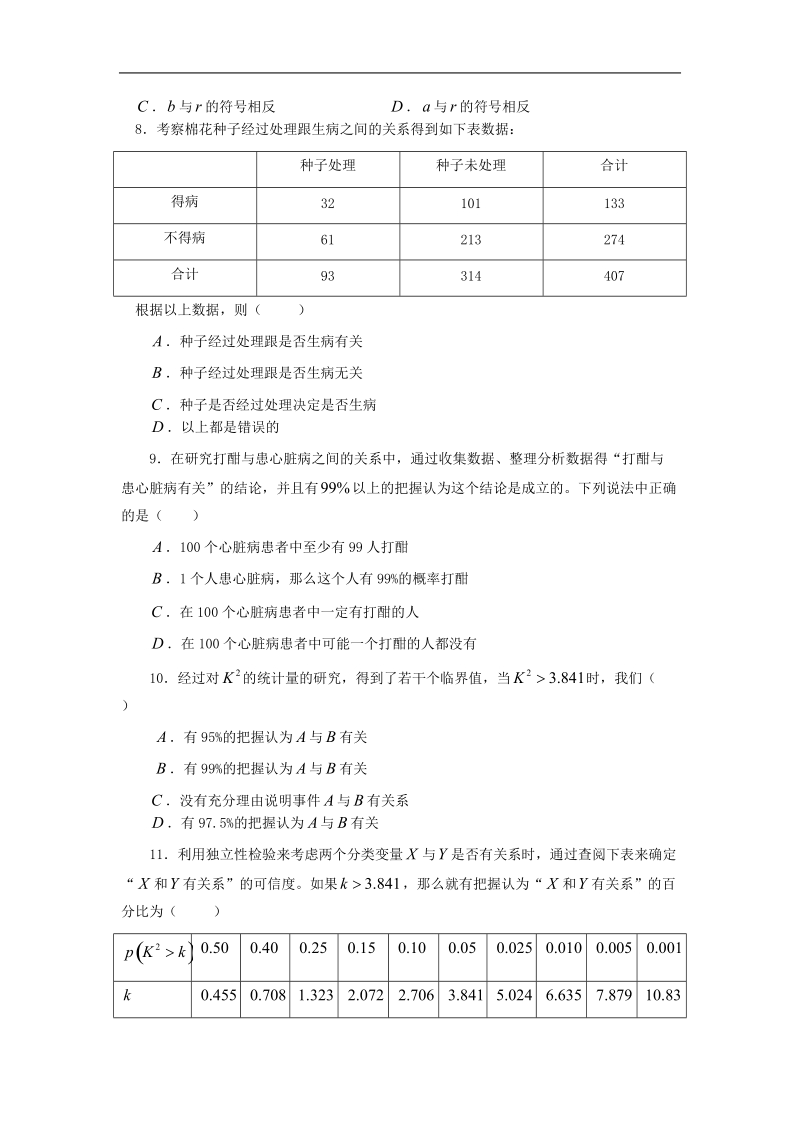 《统计案例》同步练习2（新人教a版选修1-2）.doc_第2页