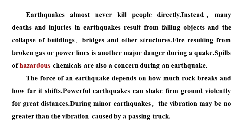 【创新设计-课堂讲义】高中英语（人教版必修一）配套课件：unit 4 earthquakes period one.ppt_第3页