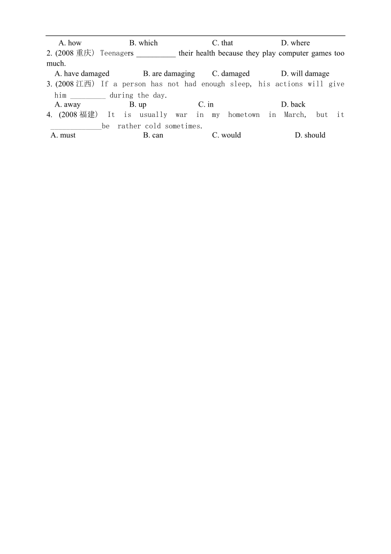 【全国百强校】吉林省吉林市第一中学校高中英语module 1   unit 3 travel journal section iv 单元知识小结习题.doc_第2页