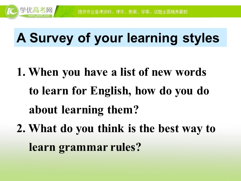 2017年高中英语人教版选修10课件： unit 4learning efficiently-using language .ppt_第3页