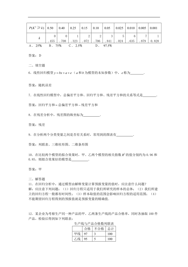 《回归分析的基本思想及其初步应用》同步练习8（新人教a版选修2-3）.doc_第2页