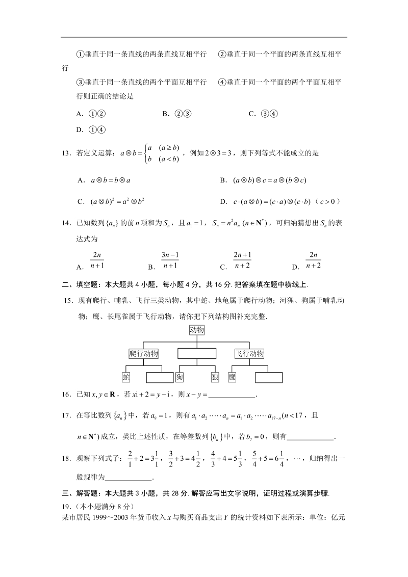 高中数学选修1-2试题及答案(打印).doc_第3页