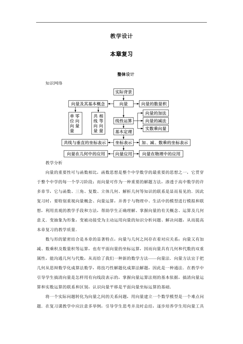 2017年高中数学苏教版必修4教学设计：第2章平面向量 word版含解析.doc_第1页