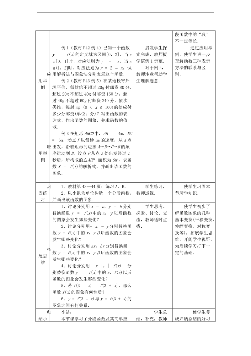 高中新课程数学（新课标人教b版）必修一2.1.2《函数表示法》（2）教案.doc_第2页