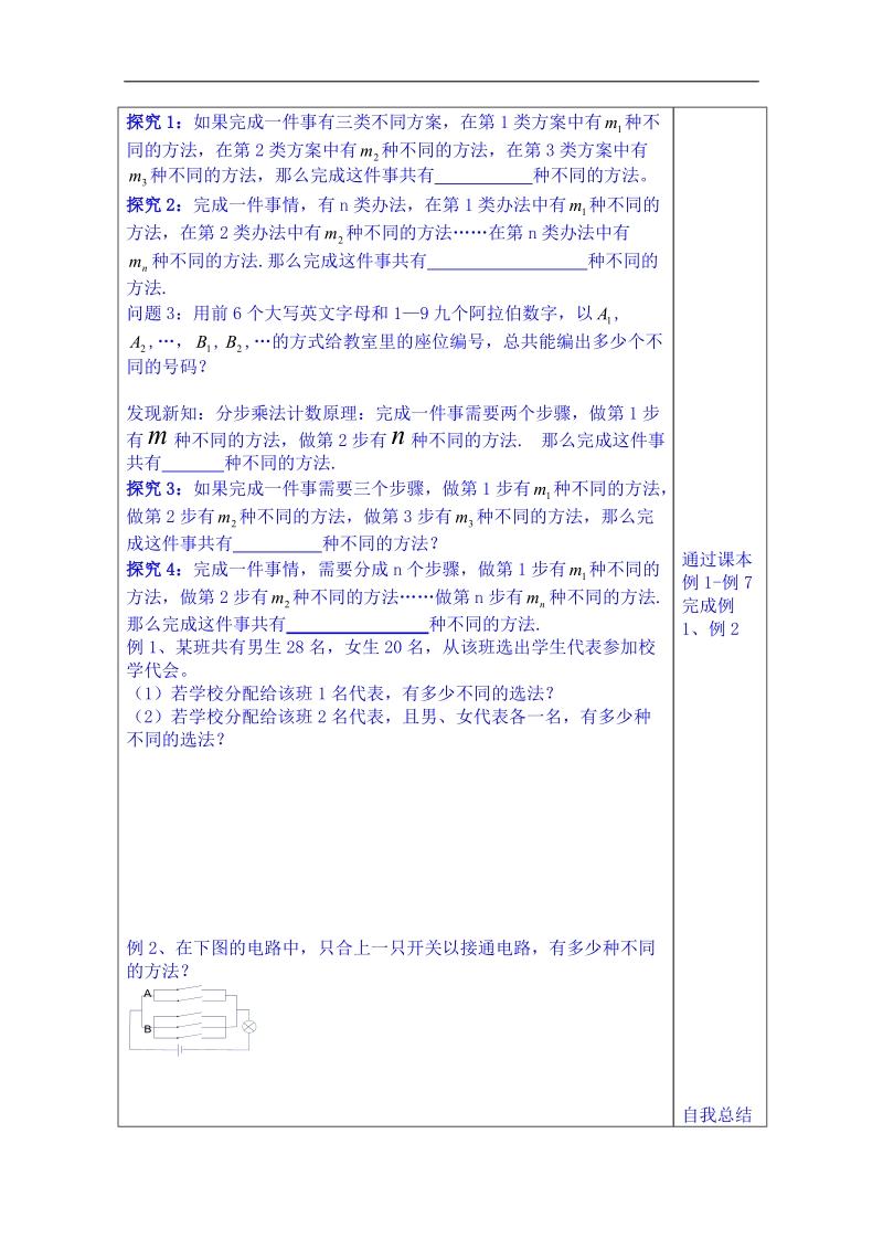 山东省数学高中人教a版学案选修2-3：1.1 分类加法计数原理与分步乘法计数原理.doc_第2页