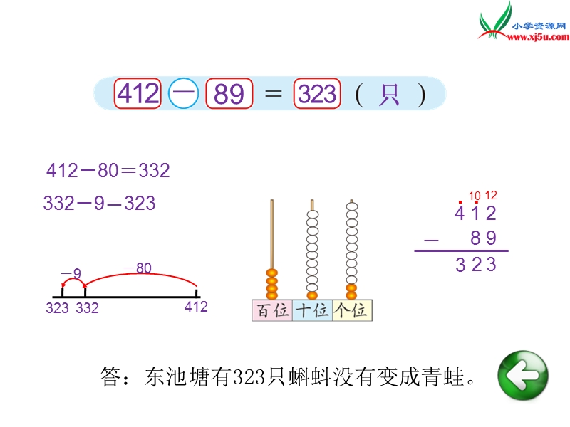 （北师大版）2014秋数学二年级下册第五单元小蝌蚪的成长.ppt_第3页