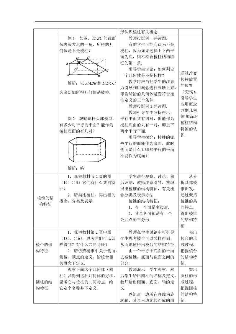 《空间几何体的结构》教案2（新人教a版必修2）.doc_第2页