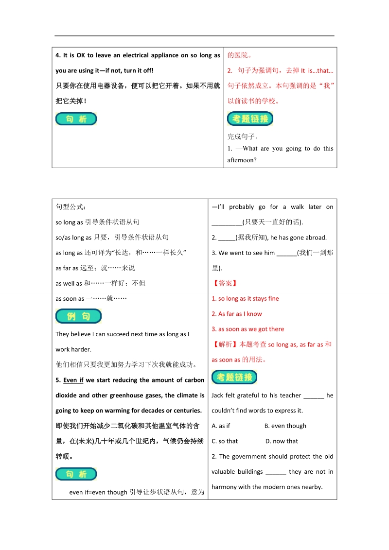 高中英语学习细节（人教版选修6）之global warming：（global warming）句法总结 word版含答案.doc_第3页