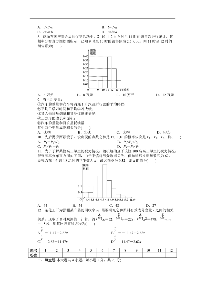 【步步高学案导学设计】数学人教b版必修3模块综合检测（c）.doc_第2页