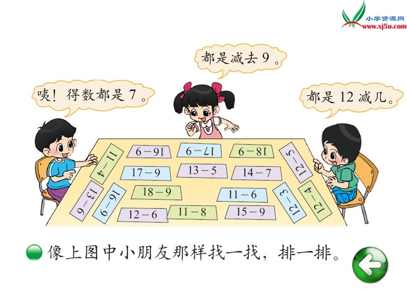 （北师大版）2014秋一年级下册数学第一单元做个减法表.ppt_第2页