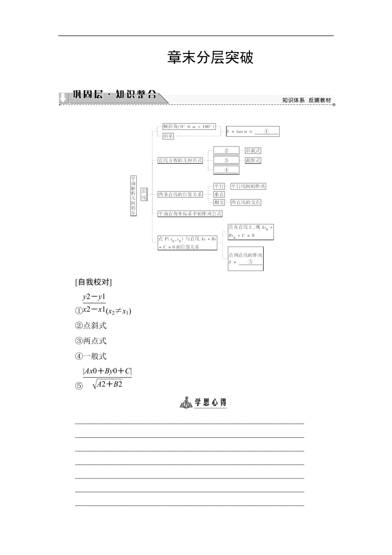 2018版高中数学（苏教版）必修2同步教师用书：第2章 章末分层突破.doc_第1页