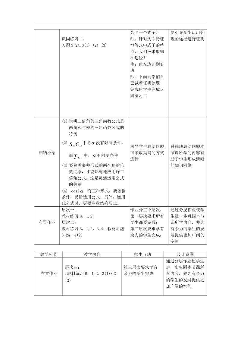 数学：3.2.1《倍角公式》教案1（新人教b版必修4）.doc_第3页