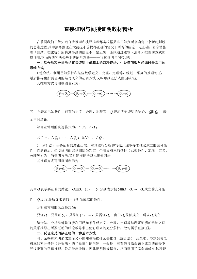 《直接证明与间接证明》文字素材4（新人教a版选修1-2）.doc_第1页