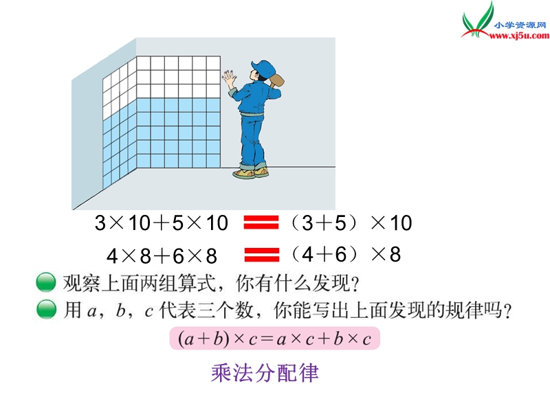 （北师大版）2015-2016四年级数学上册 4.5 乘法分配律课件 （新版）.ppt_第3页