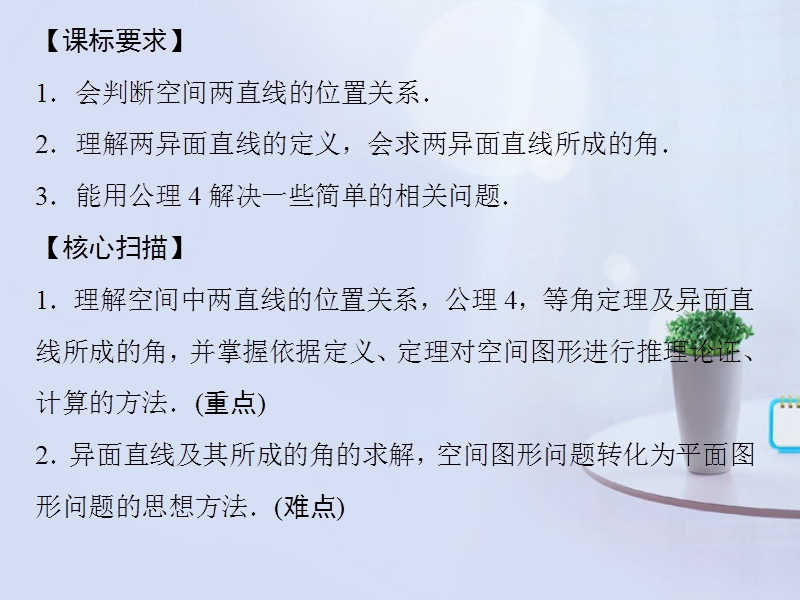 -版高中数学新人教a版必修2 2-1-2空间点、直线、平面之间的位置关系课件 .ppt_第2页