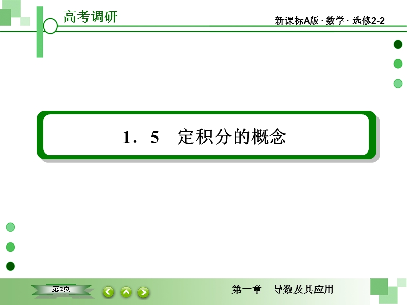 【同步课堂】2015高中数学（人教a版）选修2-2课件：1-5 定积分的概念1、2.ppt_第2页