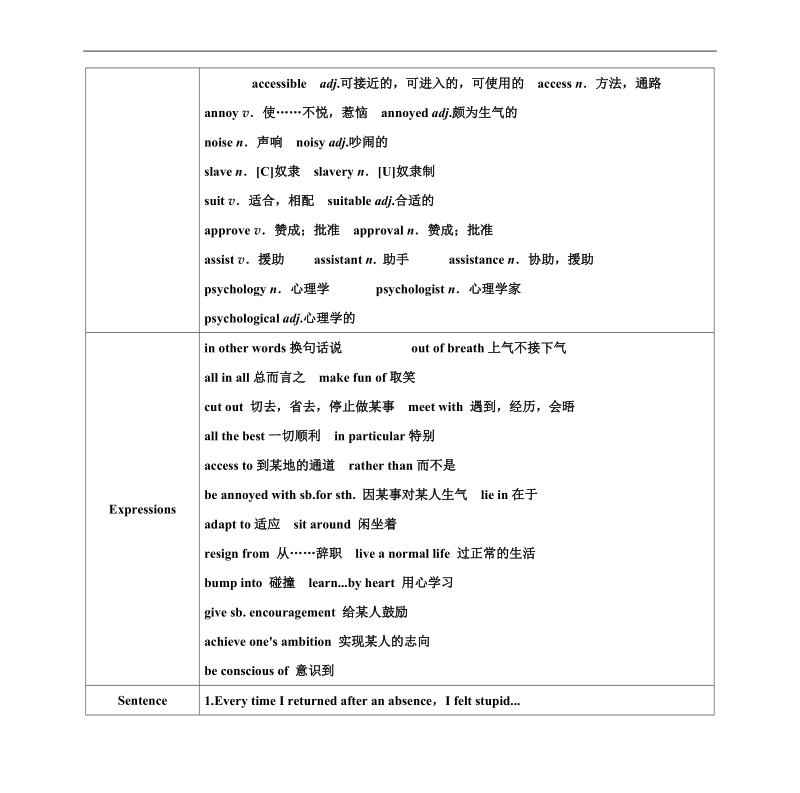 【金版学案】高中英语选修7（人教版）练习：unit1 living well 第一课时reading and comprehension.doc_第2页