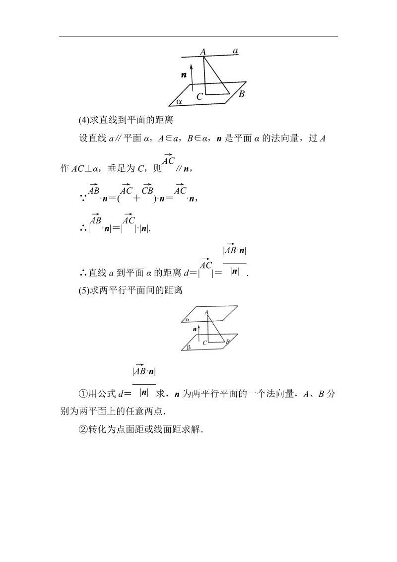 山东省济宁市学而优高二数学（新课标人教版）选修2-1第三章知识点总结：《3.2.4-5 利用向量知识求距离、空间中的角》（教师版）.doc_第3页