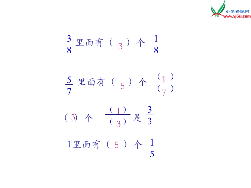 （苏教版）2016春五年级数学下册 第四单元4.4 真分数与假分数.ppt_第2页