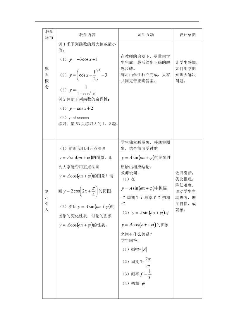 数学：1.3.2《余弦函数、正切函数的图象与性质（1）》教案（新人教b版必修4）.doc_第3页